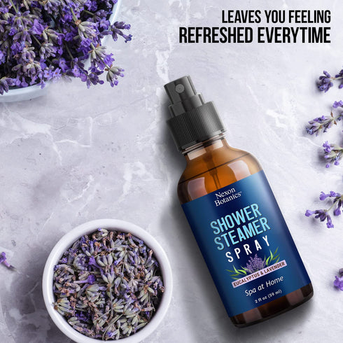 Nexon Botanics Eucalyptus & Lavender Shower Steamer Spray, 2 fl oz - Aromatherapy, Mood Enhancer, Instant Deodorizer