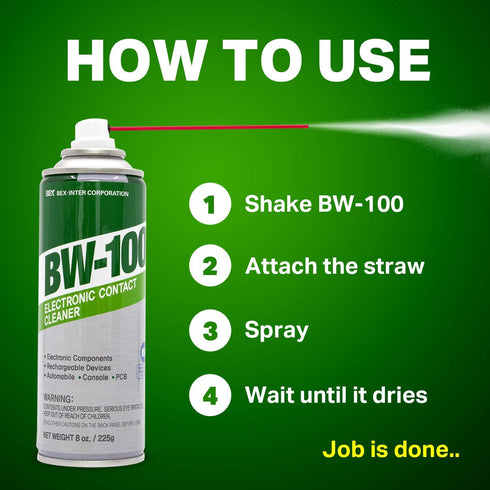 Non-Flammable Electronic Contact Cleaner Aerosol Spray - Safely Cleans Joycons, Computers, PCB and More - Quick Dry |