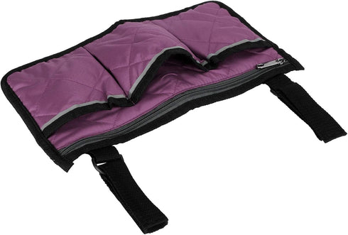 Wheelchair Bag, Armrest Accessories for Wheelchair Side Hanging Storage Tote, Organizer for Seniors, Purple