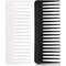 Large Hair Detangling Comb - Wide Tooth Comb for Curly Hair, No Handle Styling Comb (Black, White)