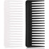 Large Hair Detangling Comb - Wide Tooth Comb for Curly Hair, No Handle Styling Comb (Black, White)