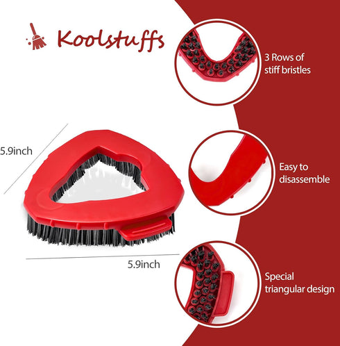 Scrub Brush, 2 Pcs Spin Mop Scrub Brush Head Compatible with EasyWring 1-Tank System for Bathroom and Kitchen