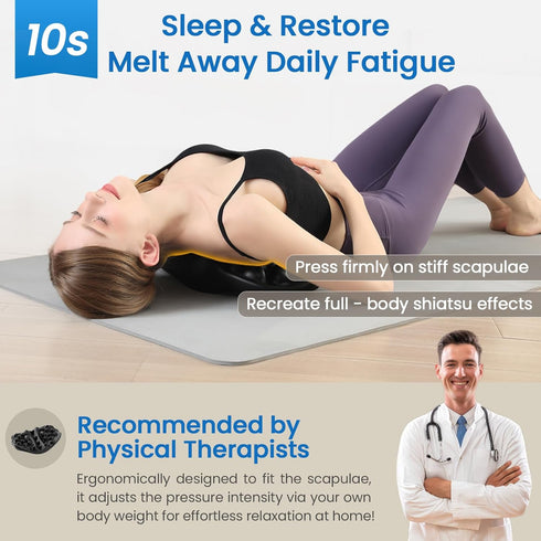 Shoulder Blade & Trapezius Trigger Point Massager, Upper Back Stretcher for Shoulder Back Pain Relief, Posture