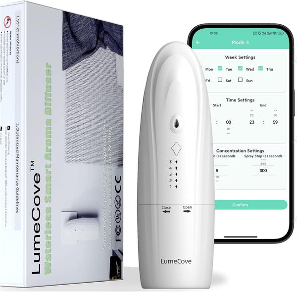 Plug in Waterless Essential Oil Diffuser Smart App & Bluetooth Control Scent