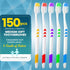 Navona 150 PCS Individually Wrapped Bulk Toothbrushes, Colorful Manual Disposable for Adults or Kids, Medium Soft