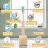 Hadnves 6 Set PCS Kids Bamboo Toothbrushes Soft Bristles Natural Wooden Round Handle Tooth Brush Children Toothbrush