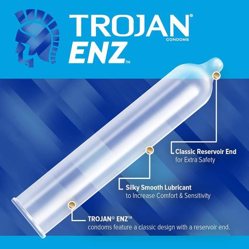 TROJAN 12 Count (Packaging ENZ Armor Spermicidal Lubricated Condoms - May Vary)