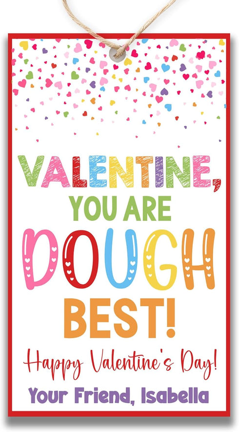 Set of 20 Personalized You are Dough Best | Play Dough Valentine