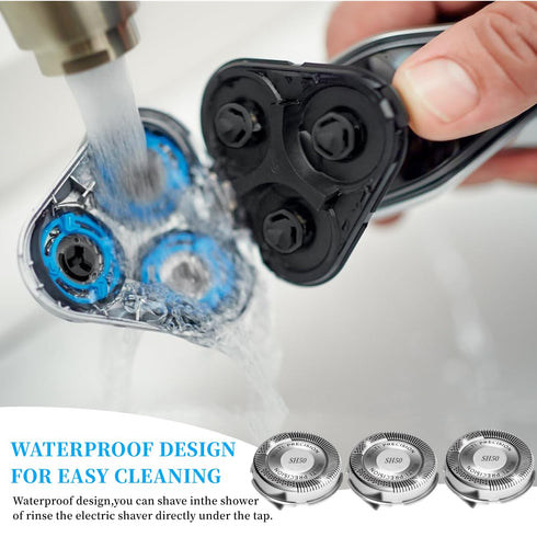 SH50 Replacement Heads for Norelco Series 5000, Compatible with Philips Norelco Shavers, 3pcs
