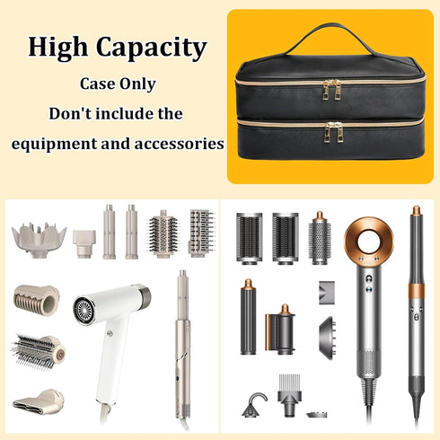 Travel Carrying Case for Shark Flex Style, Double-Layer Waterproof Organizer Bag for Shark SpeedStyle Hair Dryer