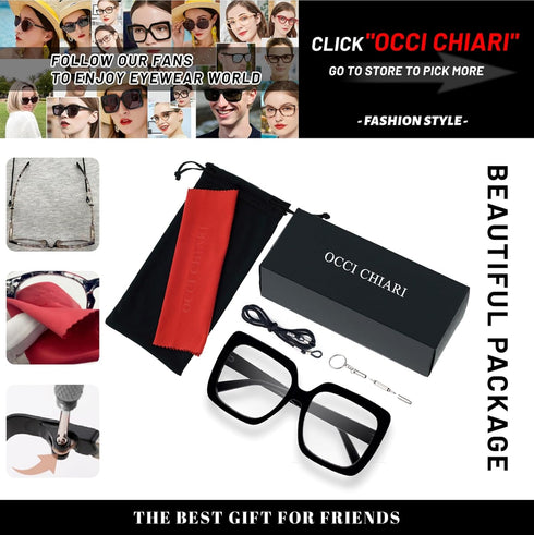 OCCI CHIARI 1.5 Reading Glasses Women Oversized Durable Reader (1.0 to 4.0) Large Frame