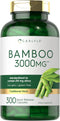 Carlyle Bamboo Extract Capsules, 3000mg | 300 Count | 210mg Silica | Non-GMO, Gluten Free Supplement