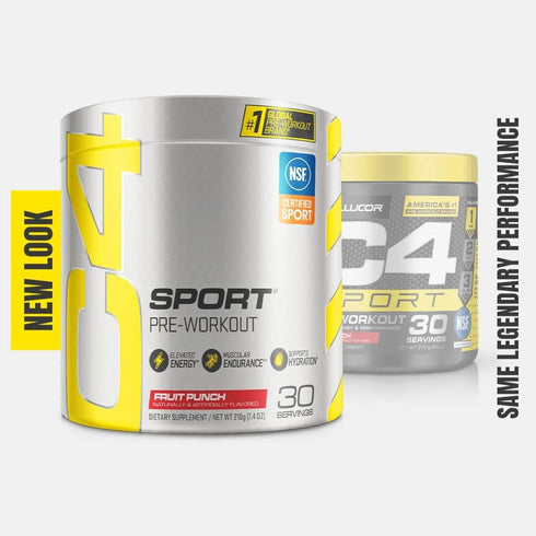 Cellucor C4 Sport Pre Workout Powder, Fruit Punch, NSF Certified for Sport, 30 Servings