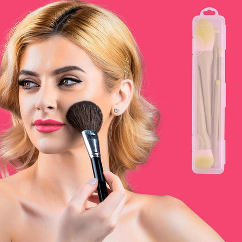 Travel Cosmetic Brush Holder, 2 PCS Portable Cutlery Case with Lid, Clear Plastic Storage for Makeup Brush