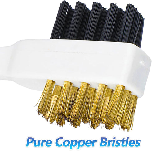 Sorcristy 2PCS 4-in-1 Range Top Brush Cleaner, Deep Gas Stove Brass Wire Brushes, Multi-purpose Kitchen Cleaning Scrub