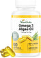 Vegan Vitality Vegan Omega 3 Supplement, 60 Plant Based Algae Omega 3 Oil Soft Gels