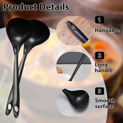 20 Pcs Large Plastic Serving Spoons, Disposable Heavy Duty Soup Spoons for Catering Party Cooking