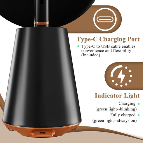 Lighted Makeup Mirror Vanity Mirror with 10X Magnification, 180° Rotation, 3 Color Lighting Modes, Portable LED