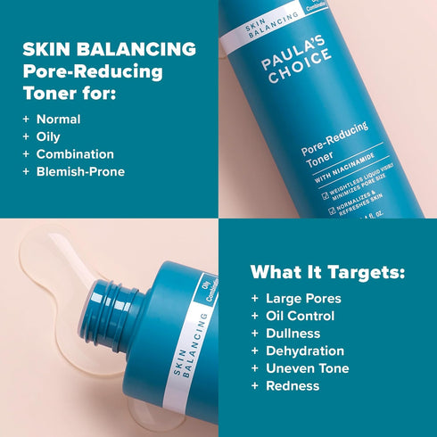 Paula's Choice Skin Balancing Pore-Reducing Toner for Combination and Oily Skin, 6.4 Fluid Ounce Bottle