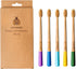 Superbee Biodegradable Bamboo Toothbrushes – 5 Pack, Soft Bristles for Adults & Kids, Eco-Friendly