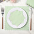 POUYRBA 100 2-Ply 5 5 Inches, Pcs Cocktail Napkins, Scalloped Paper Napkins x Disposable Beverage Dessert Napkins