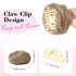 REECHO Space Bun Hair Pieces, 2 PCS Mini Claw Clip in Messy & Cat Ears Hair Bun Extensions for Women, Dark Blonde