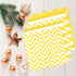Disposable Yellow Paper Luncheon Party Napkins, Striped Chevron Polka Dot, 60 Count, 13"x13"