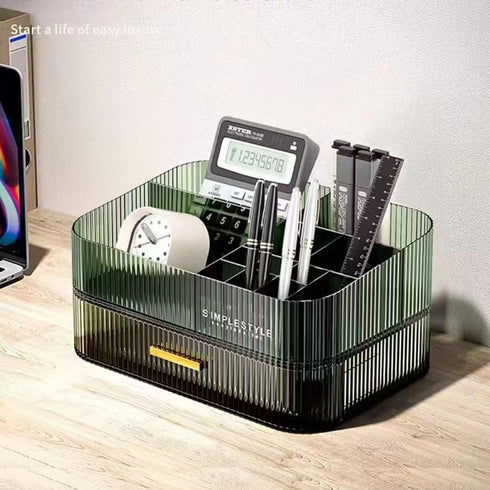 MIUOPUR Makeup Organizer with Stackable Drawers, Ideal for Desk and Dresser Countertops, Green