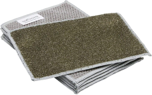 Microfiber Dish Cloths - Scrubs & Cleans Dishes, Sinks, Counters, Stove Tops | 6 Pack (Size 4 x 6 inches)