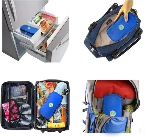 YOUSHARES Insulin Cooler Travel Case - Portable Diabetic Insulated Organizer Bag for Insulin Pen and Supplies with 2