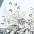 Wedding Rhinestone Hair Comb, Crystal Bride Hair Combs, Flower Side Combs, Leaf Headpiece Accessories for Women (Silver)