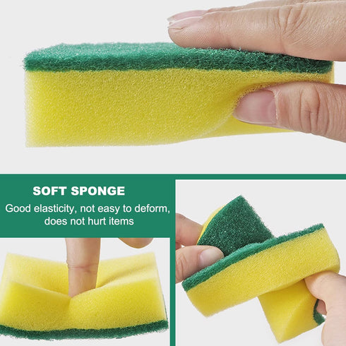 Individually Wrapped Sponges, Kitchen Dishwashing Sponge Bulk, Non Scratch Scouring Pad, 30 Pack
