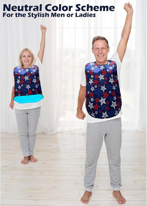 Rian Rain Adult Bibs for Women & Men, Washable Bibs for Seniors Eating