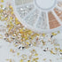 Nail Studs 3D Nail Charms Decals for Women, 6 Box Metal Mixed Shaped Rhinestones Jewelry Caviar Beads Kit