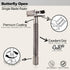 WEISHI Butterfly Open Double Edge Safety Razor for Men - Nostalgic Long Handle with 5 Stainless Blades