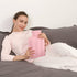 samply Hot Water Bottle with Knitted Cover, 2L for Hot and Cold Compress, Ideal for Pain Relief, Pink