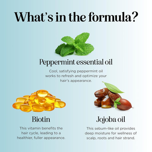 Volumizing Biotin Shampoo for Thinning Hair - Peppermint Argan Shampoo for Damaged Dry Hair, Vegan & Sulfate Free
