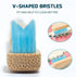 Y-Kelin Bamboo V-Shaped Orthodontic Toothbrush, Eco-Friendly Bamboo Toothbrush (3pcs) Soft Bristle (Pink Soft)