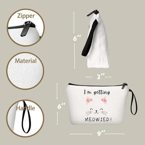SEAMOON Bride to Be Gifts, Makeup Bags Travel Pouch, Bridal Gifts for Bachelorette Party