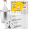4 Gallon Trash Bags, 200 Count, Small Bathroom Garbage Bag Drawstring, Strong White Plastic Unscented for Office