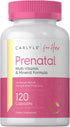 Carlyle Prenatal Vitamins for Women, 120 Capsules, Multivitamin & Mineral Formula with Folic Acid, Non-GMO & Gluten Free