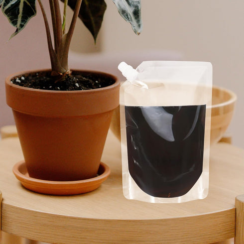 Packaging 1000ml 50pcs GANAZONO Disposable Liquid Bags Spout Pouch with Funnel Leak-proof Drink Storage Bags for Juice