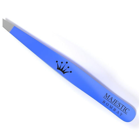 Majestic Bombay Slant Tweezers for Women and Men, Precision Surgical Tweezers for Splinter, Ticks, Eyebrows