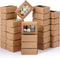 Zonon 30 Pcs Soap Boxes for Homemade Packaging, Mini Kraft Treat Boxes with Window for Gift Packaging (Brown)