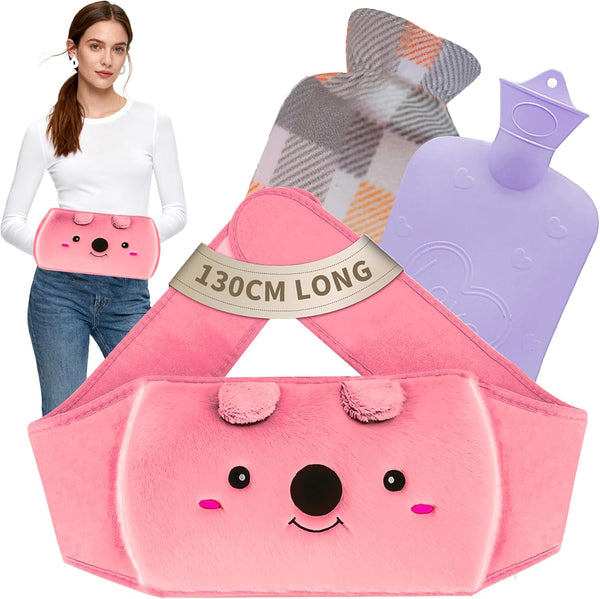Toxin Hot Water Bag, Hot Water Bottle with Waist Cover for Menstrual Cramps,