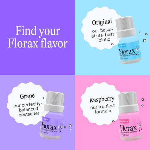 Florax Liquid Probiotic Supplement, 5 Vials for On-The-Go Gut Support, Vegan & Gluten Free