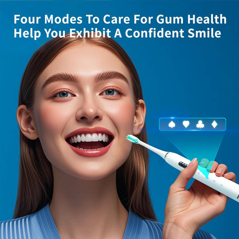 InovoCare Adults,5 Heads,4 2 Timer,IPX7 Case,180 65 Sonic Electric Toothbrush for Brush Modes with MIN Smart