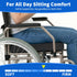 YOUFI Wheelchair Seat Cushion with Waterproof Layer Breathable Cover, High Rebound Memory Foam, Non-Slip Bottom