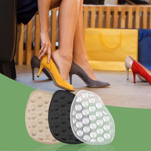 Metatarsal Pads for Women - Non-Slip High Heel Cushion, Soft Foot Pads for Ball of Foot Pain Relief (3 pairs: