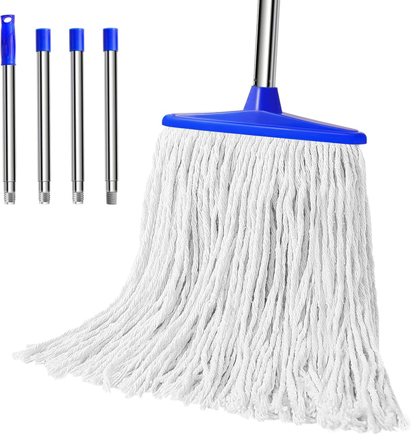 Keleekelin Indoor Cotton Mops for Floor Cleaning - Indoor Cleaning Mop for Wood